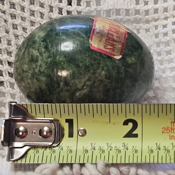 Pair of Vintage Norleans Green Marbled Eggs Hand Made in Italy EASTER 2.25" - Picture 10 of 10